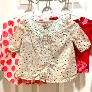 Girls 12 month lightweight tops.  All good condition, only washed in Woollite.